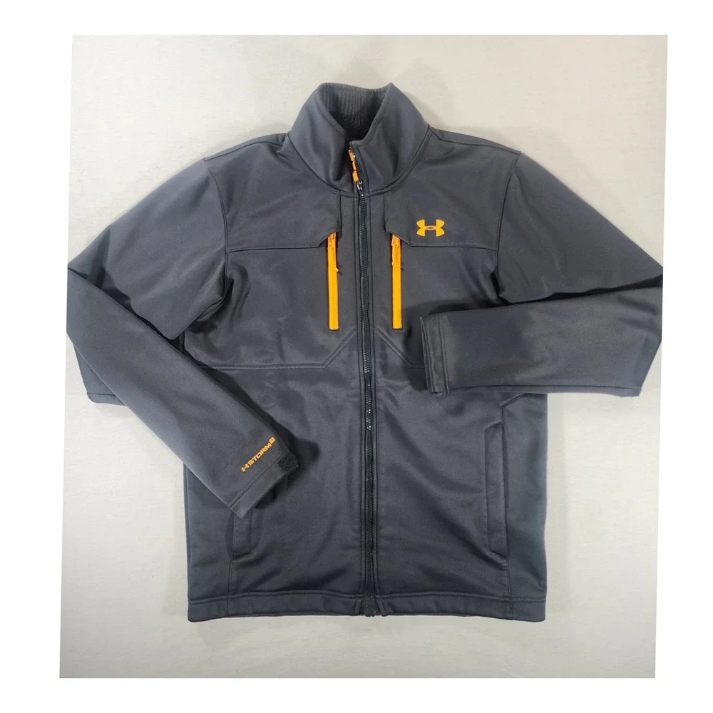 Under Armour Storm 2 Jacket Mens M Gray ColdGear Infrared Softshell Shell